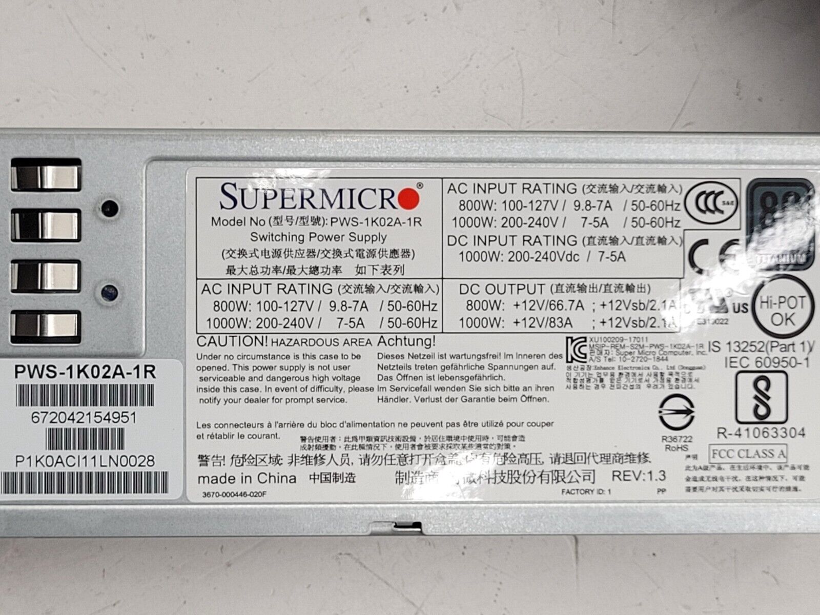 Supermicro 10 Bay SFF X10DRU-i+ 10x NVMe 2x Intel E5-2620 V4 192GB 2133Mhz Ram