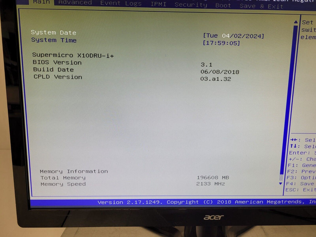 Supermicro 10 Bay SFF X10DRU-i+ 10x NVMe 2x Intel E5-2620 V4 192GB 2133Mhz Ram