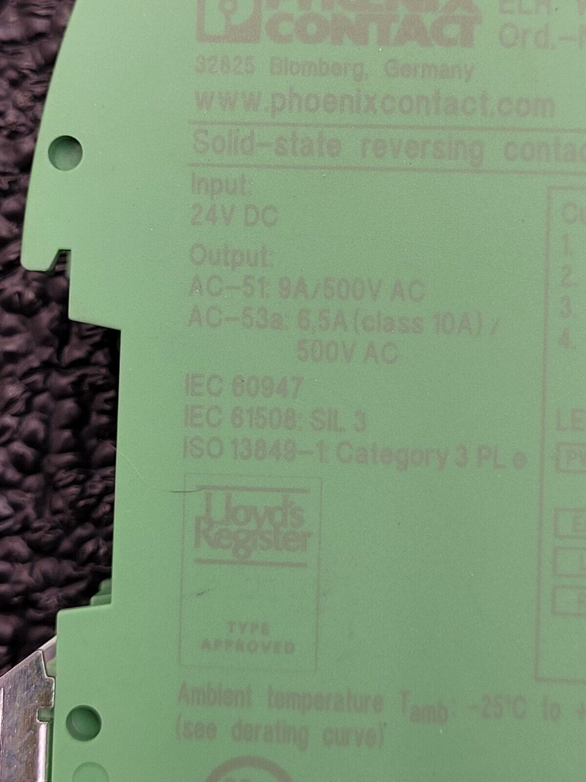Phoenix Contact ELR W3- 24DC/500AC-9I 2297057 Safety Relay Solid-State Reversing