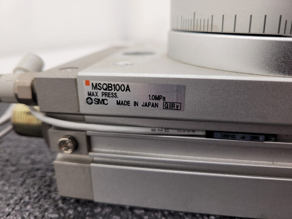 SMC MSQB100A Pneumatic Rotary Actuator Table w/ 2x D-A93 Autoswitches Sensors