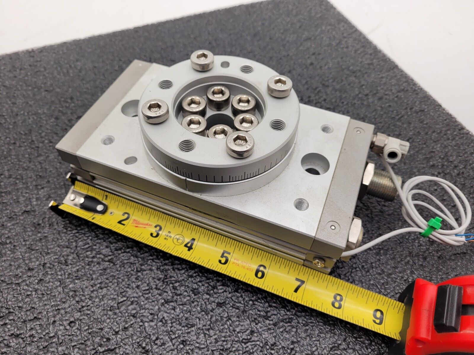 SMC MSQB100A Pneumatic Rotary Actuator Table w/ 2x D-A93 Autoswitches Sensors