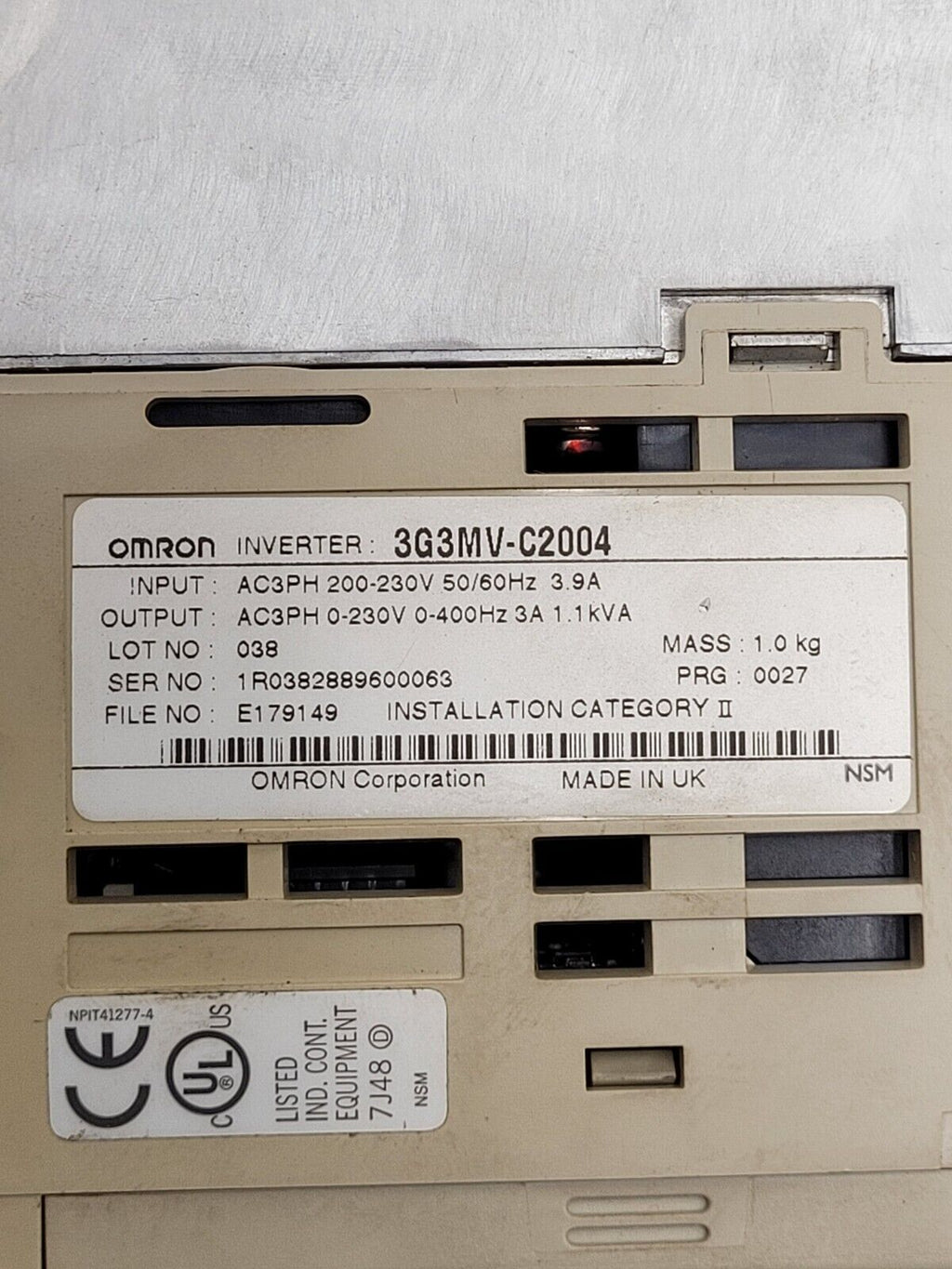 Omron 3G3MV-C2004 Sysdrive 3G3MV Inverter AC Drive Module Digital Operator PJVOP