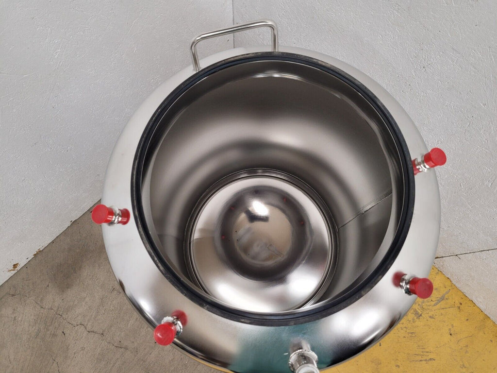 18" OD 30 Gal 100PSI MAWP Stainless Steel Pressure Tank, lid,  SS Tank w/ certs