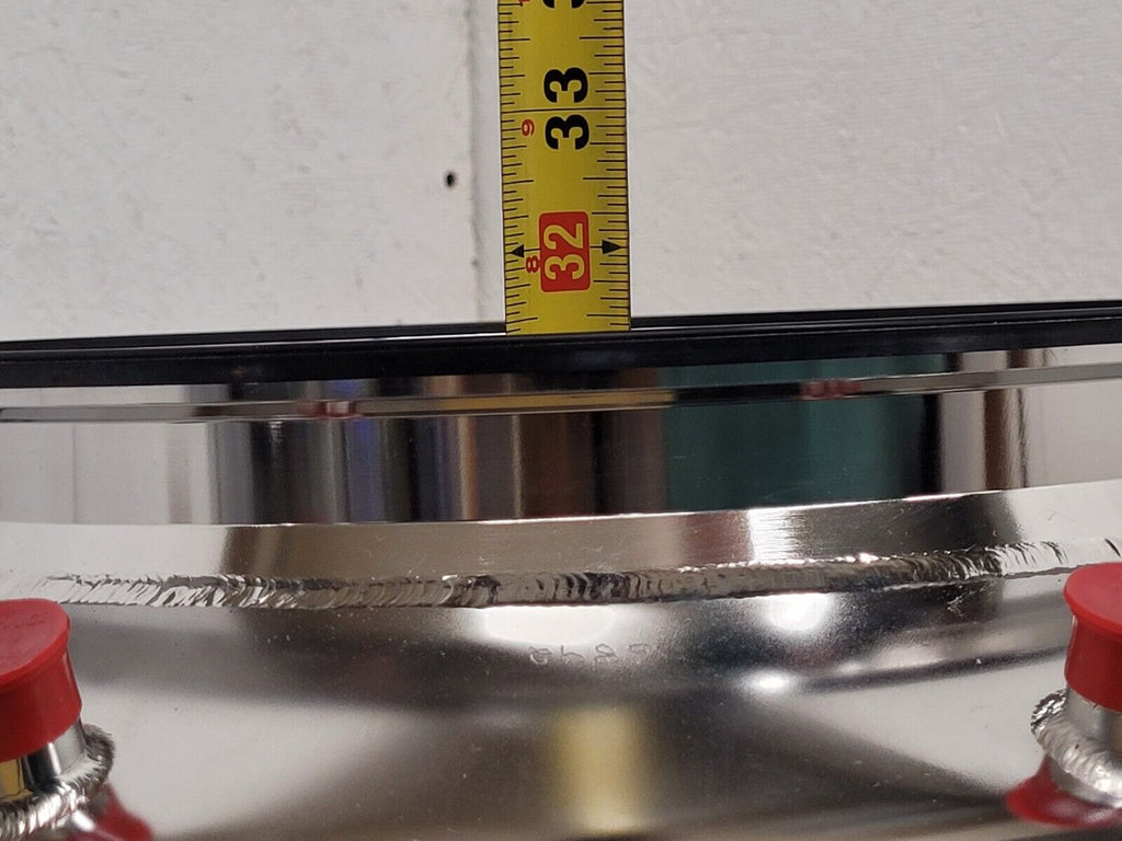 18" OD 30 Gal 100PSI MAWP Stainless Steel Pressure Tank, lid,  SS Tank w/ certs