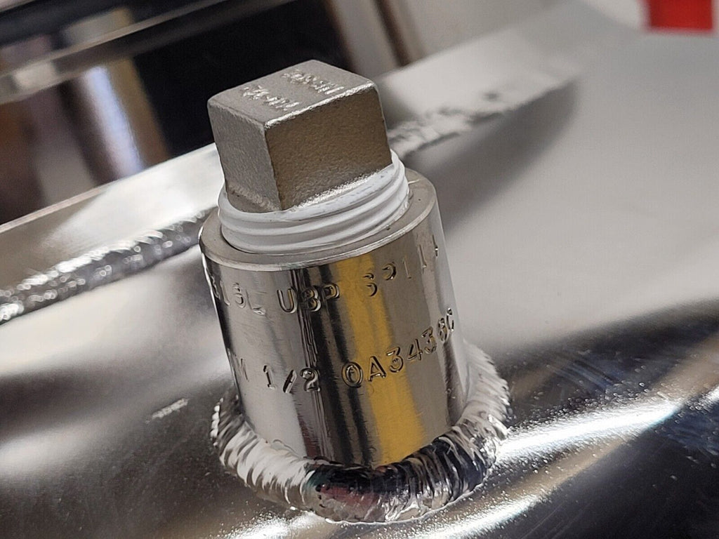 18" OD 30 Gal 100PSI MAWP Stainless Steel Pressure Tank, lid,  SS Tank w/ certs