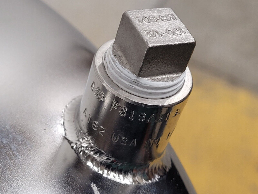 18" OD 30 Gal 100PSI MAWP Stainless Steel Pressure Tank, lid,  SS Tank w/ certs