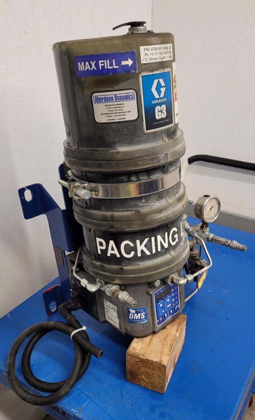 GRACO G3 Lubrication Pump 96G231 G3-A-12MX-120L08 12VDC 5100 PSI Working Pull A