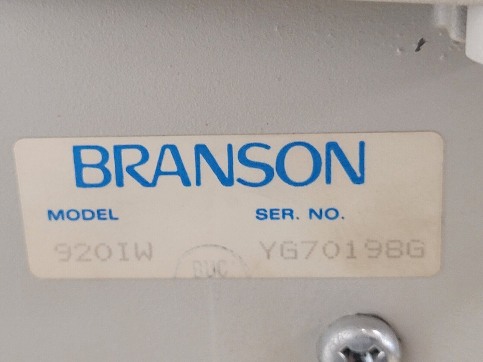 Branson Ultrasonics 920IW Ultrasonic welder Tested Working Excellent Condition