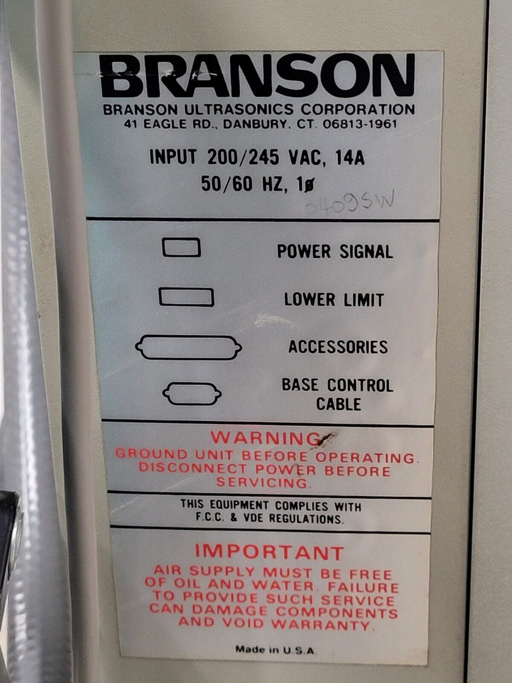 Branson Ultrasonics 920IW Ultrasonic welder Tested Working Excellent Condition