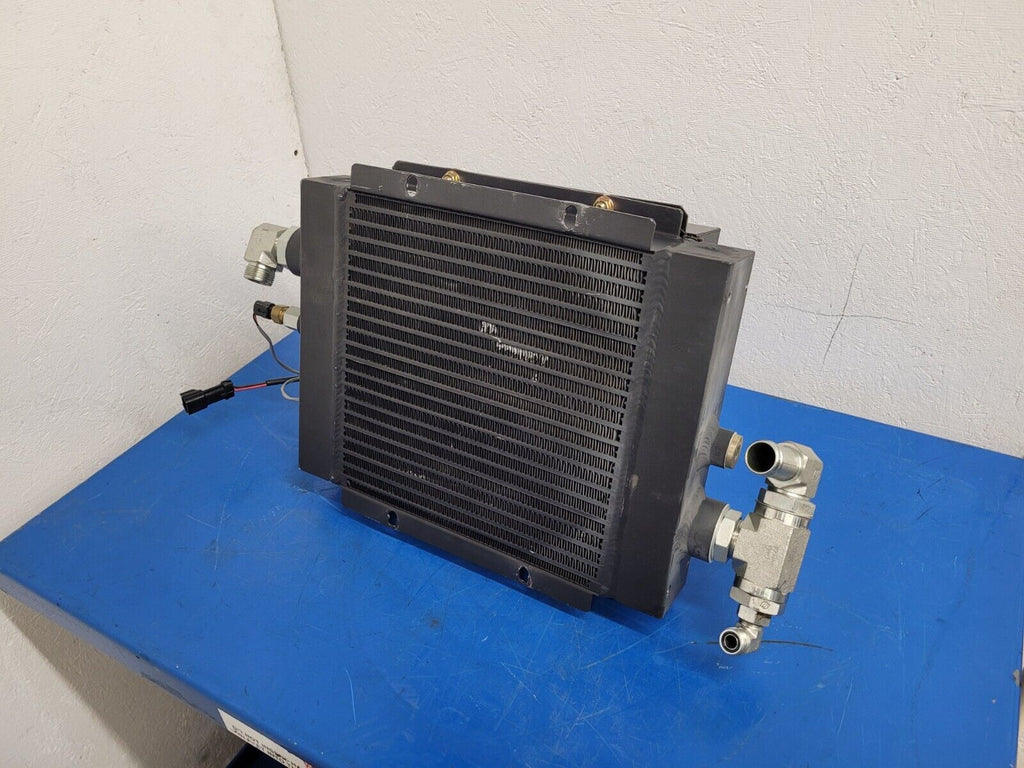 American Cooling Systems Hydraulic Oil Cooler Radiator 24714AM + 12VDC Fan D
