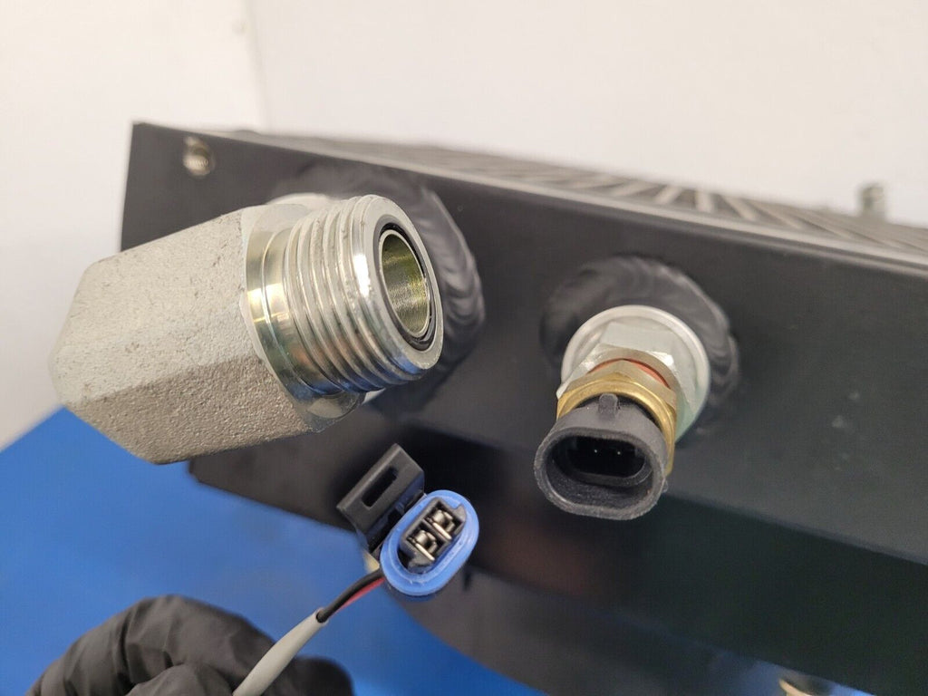 American Cooling Systems Hydraulic Oil Cooler Radiator 24714AM + 12VDC Fan D