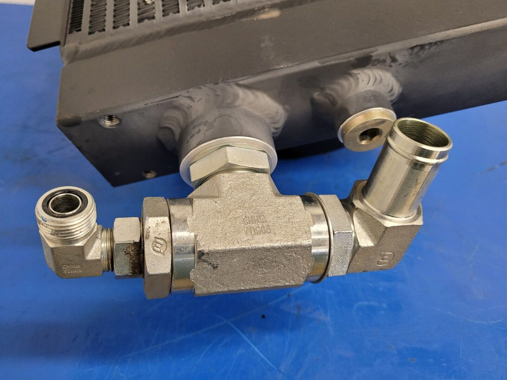 American Cooling Systems Hydraulic Oil Cooler Radiator 24714AM + 12VDC Fan D