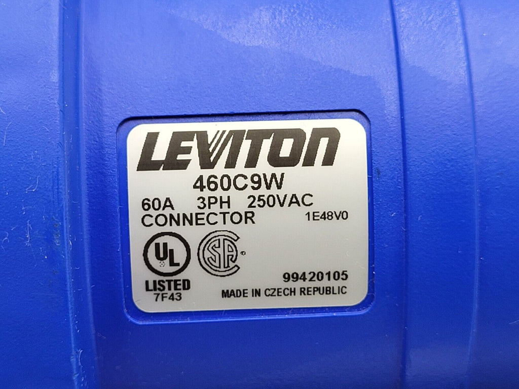 LEVITON 460C9W 60A 3PH 250VAC Connector Industrial Pin and Sleeve Female