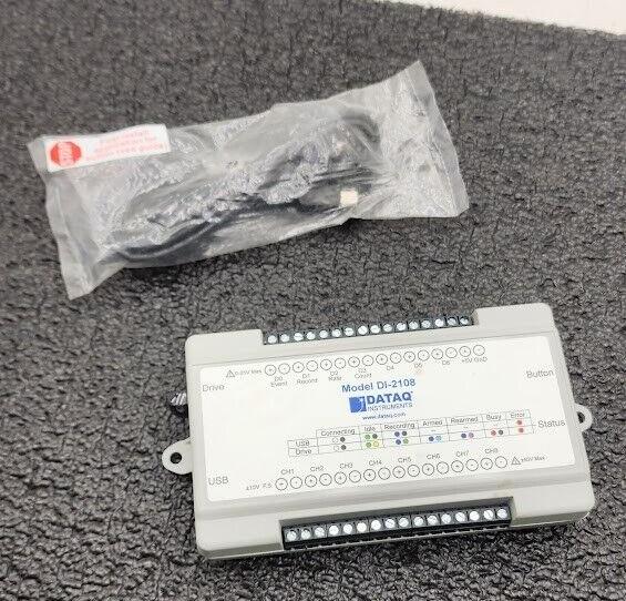 DATAQ Instruments DI-2108 Data Acquisition Kit w/ cable, power on tested