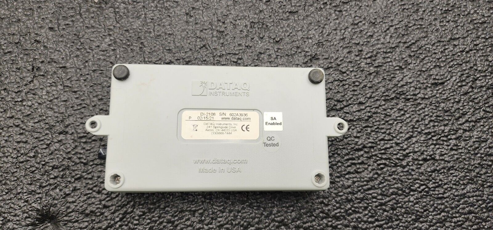 DATAQ Instruments DI-2108 Data Acquisition Kit w/ cable, power on tested