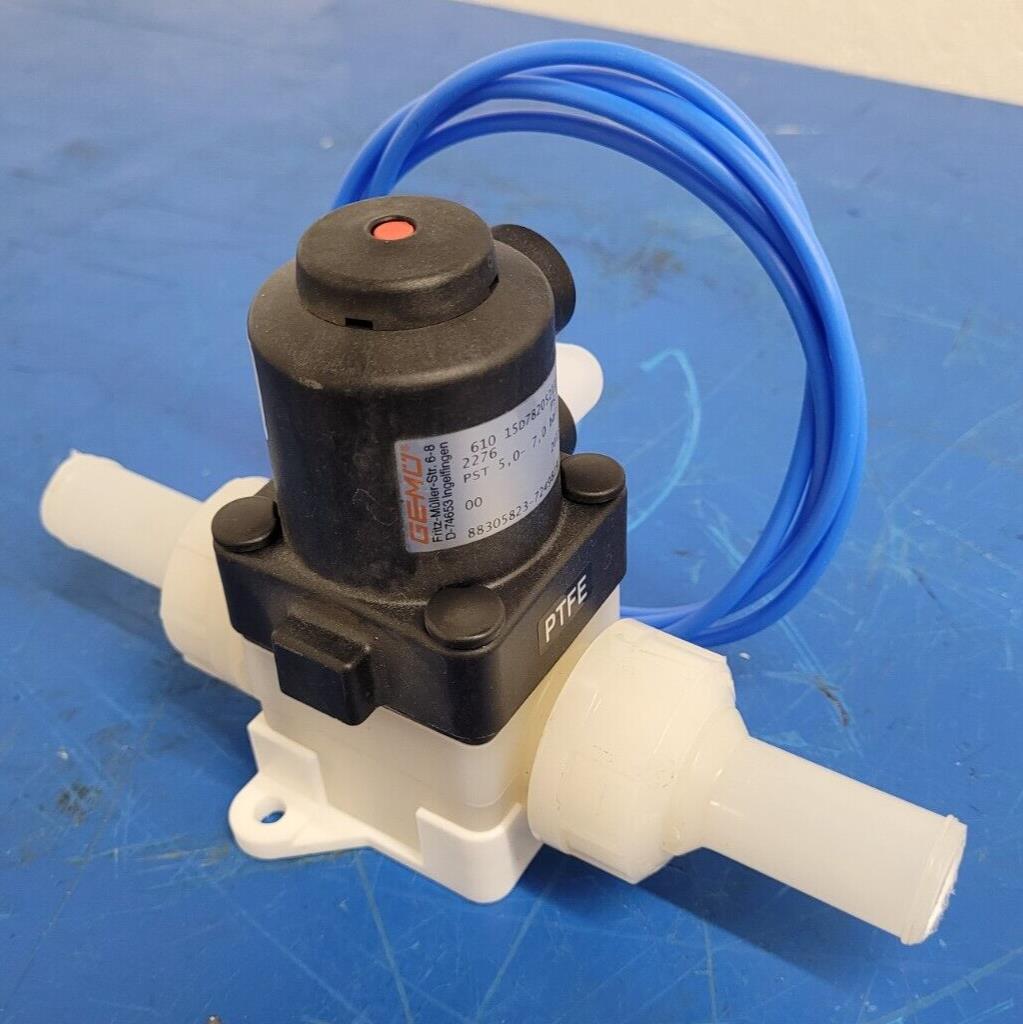Gemu Typ 610 Diaphragm Valve Pneumatic Actuated DN 15 4-7bar PTFE