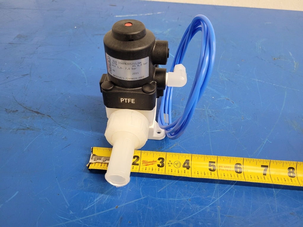 Gemu Typ 610 Diaphragm Valve Pneumatic Actuated DN 15 4-7bar PTFE
