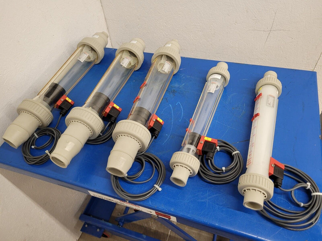 Lot of 5x GEMU 815 R50 Plastic Variable Area Flow Meter Liquids Gases w/ sensors
