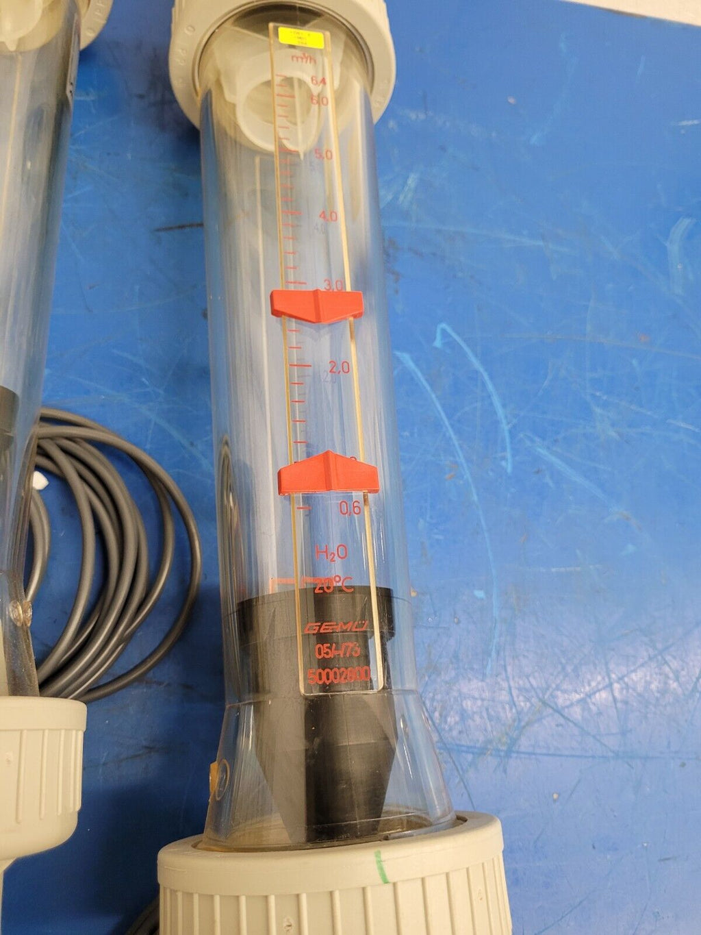 Lot of 5x GEMU 815 R50 Plastic Variable Area Flow Meter Liquids Gases w/ sensors