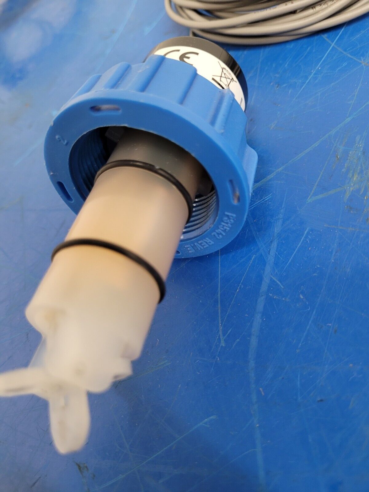 2x George Fischer 3-2536-T0-RE1, 150301027 Paddlewheel Flow Sensor DN25 EPDM Tee