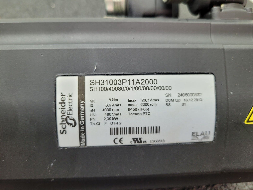Radwell  Schneider Electric SH31003P11A2000 AC Servo Motor 6000rpm 2013 Date
