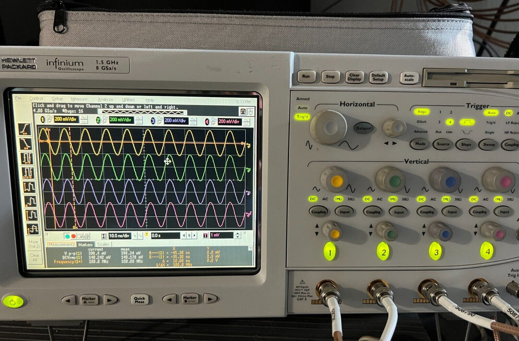 Agilent HP 54845A 4CH 1.5GHz 8 GSa/s Infiniium Infinium Digital Oscilloscope DSO