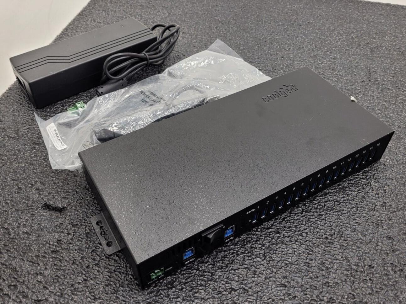 COOLGEAR USB3-16U1 16 PORT USB 3.2 GEN 1 HUB & ESD SURGE PROTECTION COOL GEAR