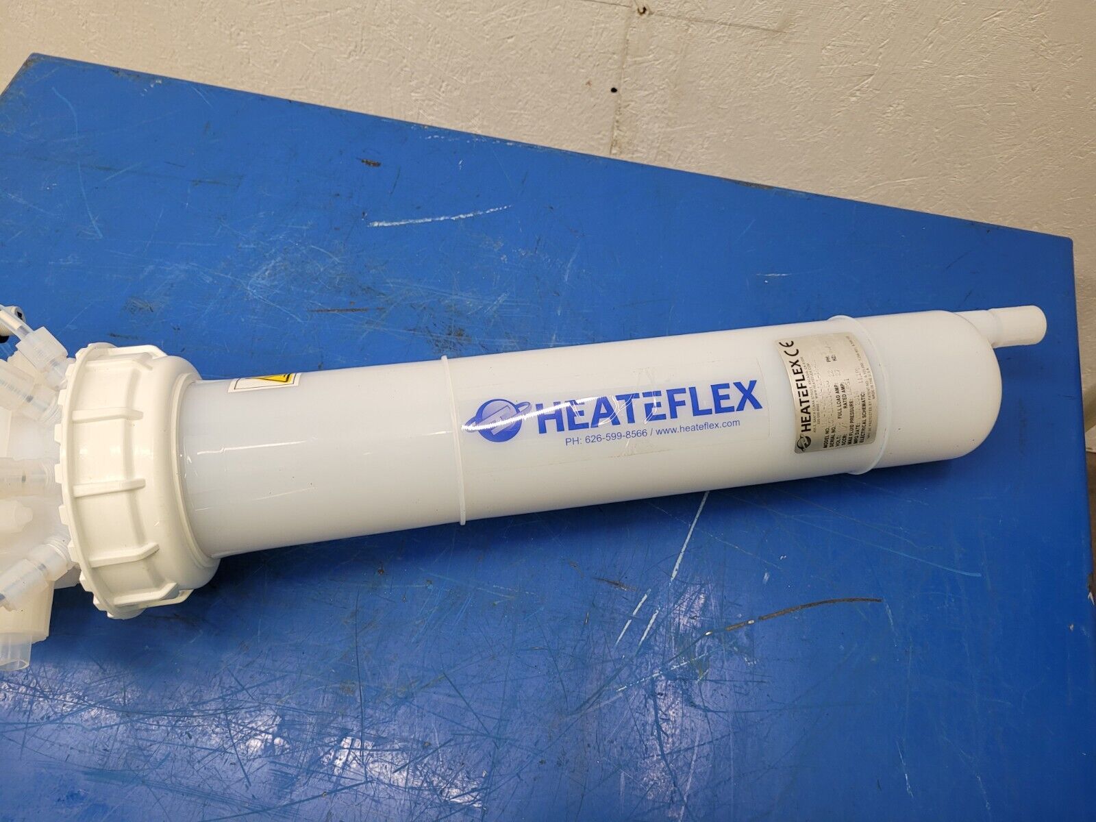 Heateflex LHN-1-09-0-A21-14-25 Ultra Pure In-line Fluid Acid Heater PVDF/PFA 9kW