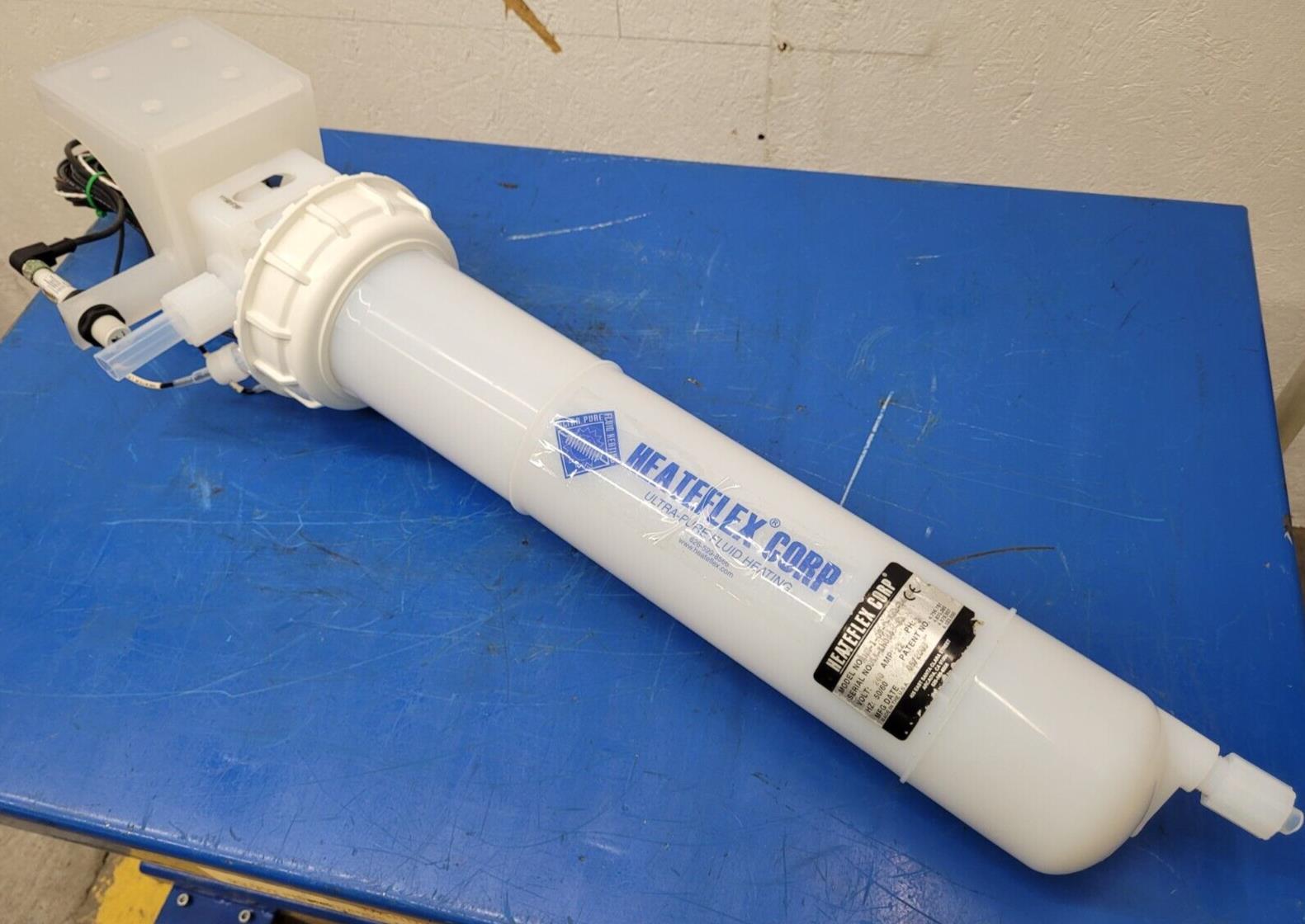 Heateflex LHN-1-09-0-A01-24-23 Ultra Pure In-line Fluid Acid Heater PVDF/PFA 9kW