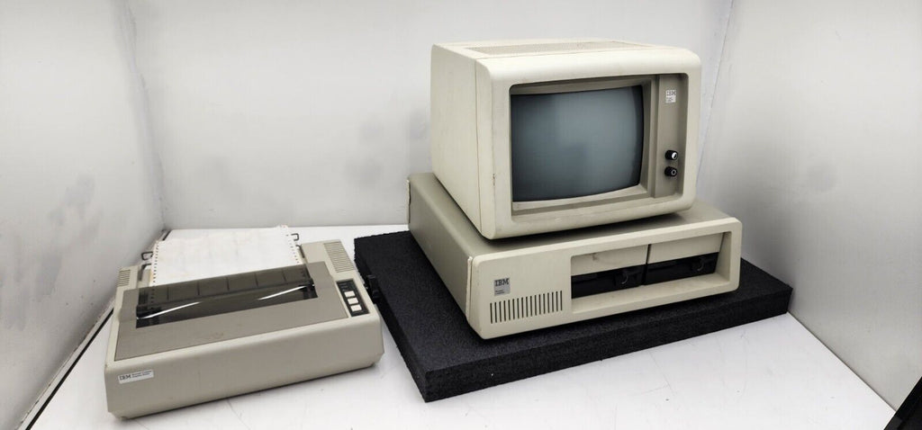 IBM 5150 5151 5152 PC CRT Printer Combo Powers On HardCard HDD Cut Cords