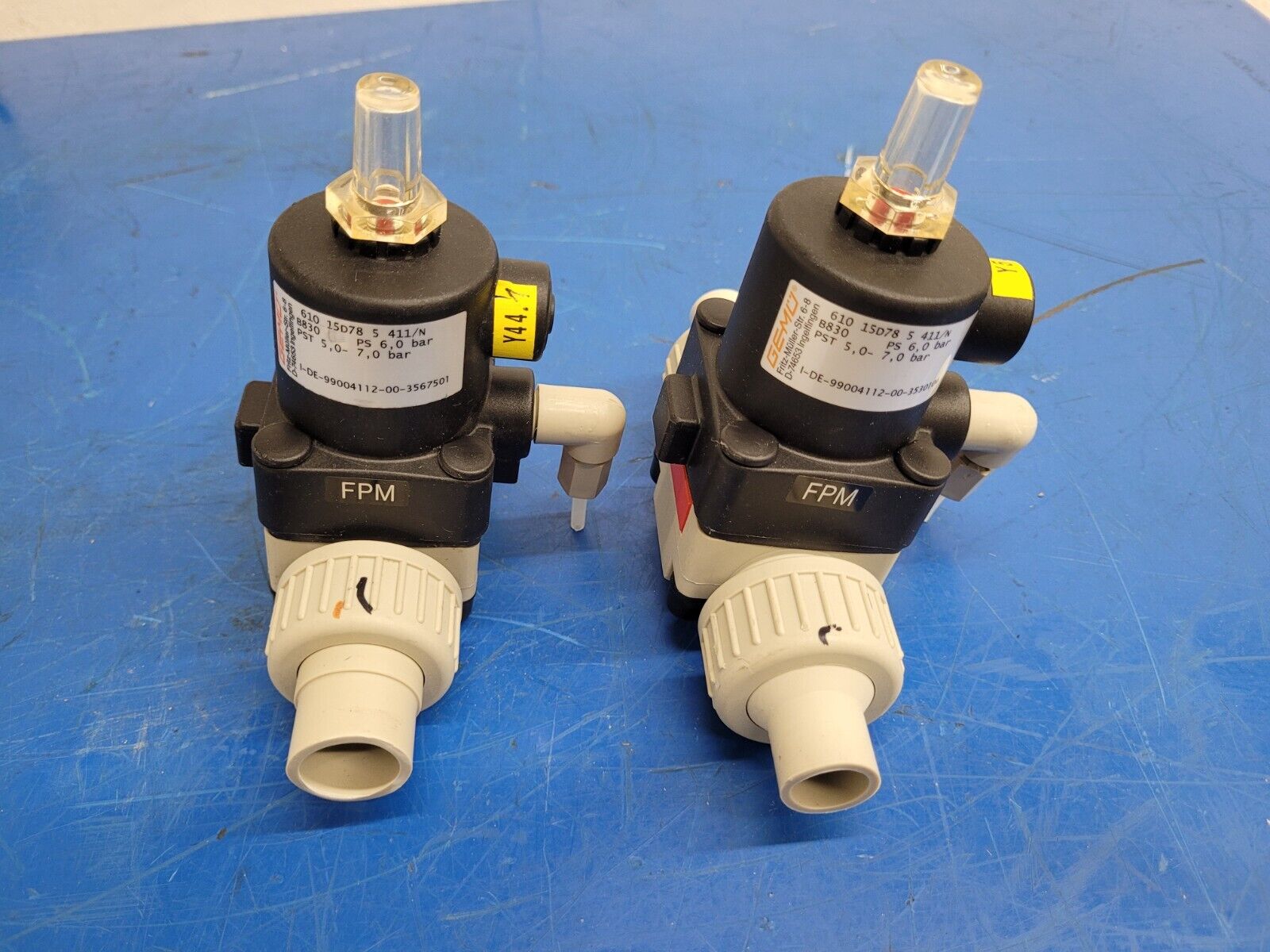 Lot of 7x Gemu Typ 610 Pneumatic Diaphragm Valve DN 15 4-7bar EPDM FPM
