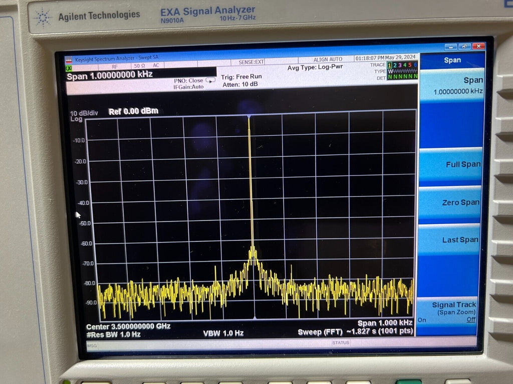 Agilent Keysight N9010A Opt 507 B25 10hz - 7GHz EXA Signal Spectrum Analyzer