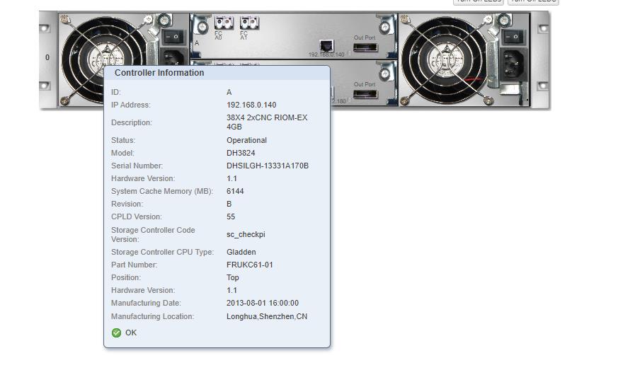 Dot Hill Smart Array MSA 1050 SAN 2x FC Controller 81-00000078-00-01 Tested A