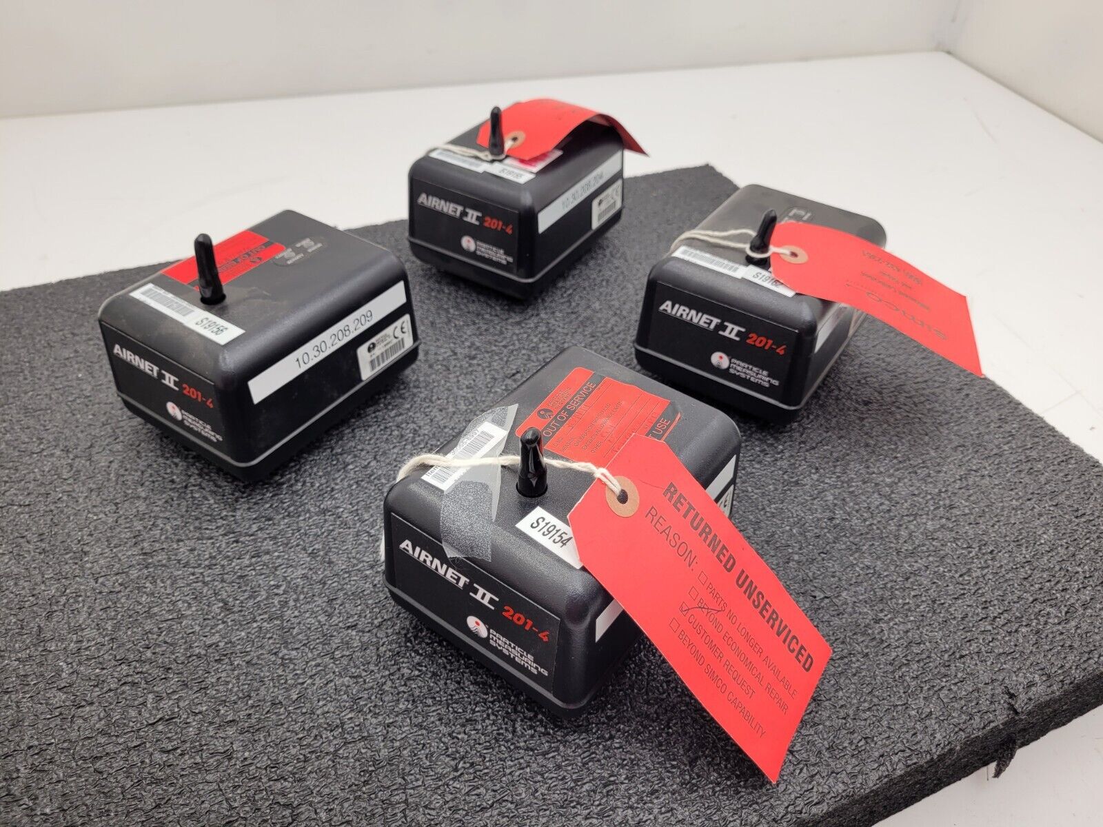 4x Particle Measuring Systems Airnet II 201-4 Network Laser Counter Parts/Repair