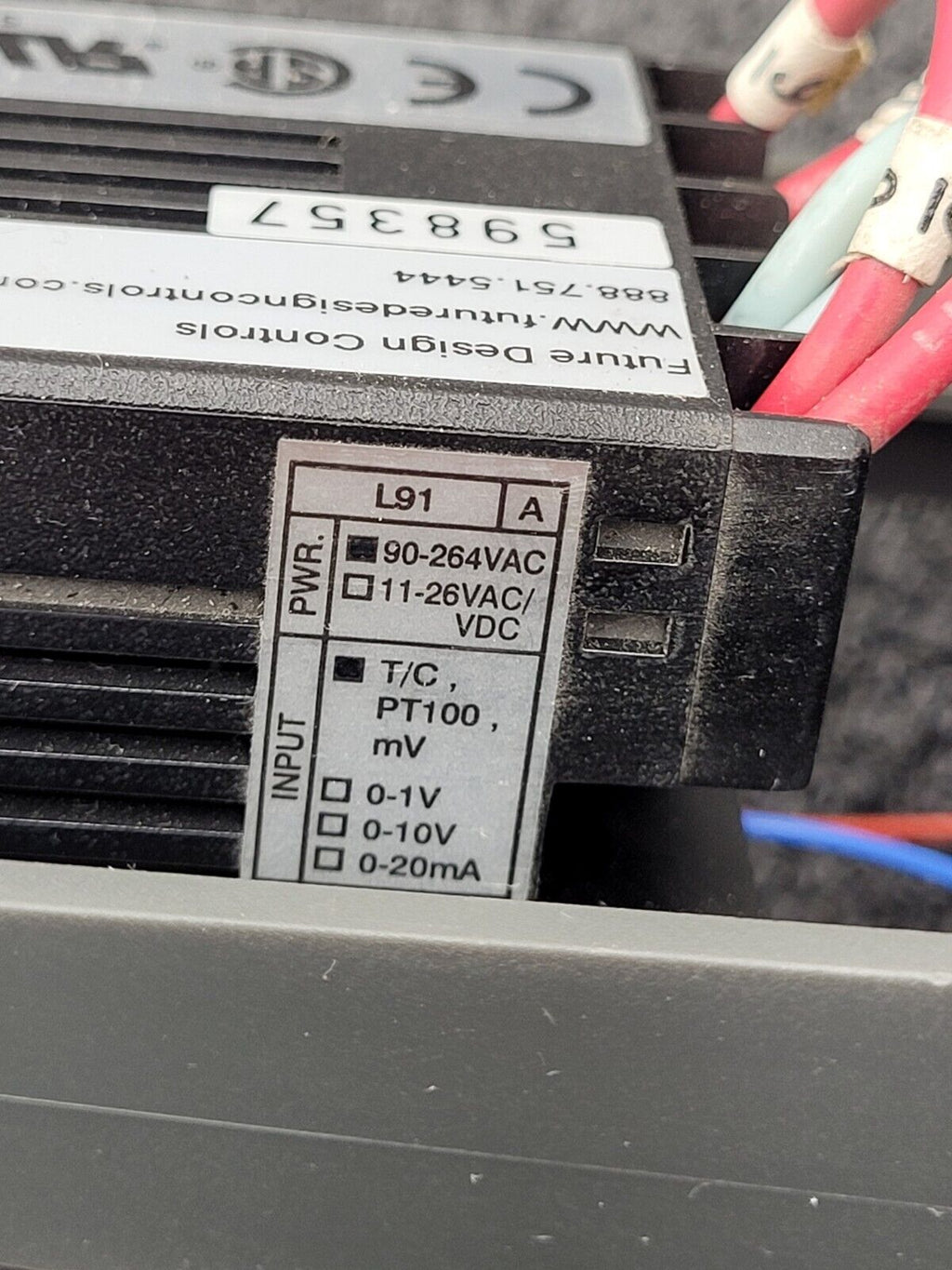 Future Design Controls FDC-L91 Dual Output Relay 90-264VAC Power T/C PT100 mA In