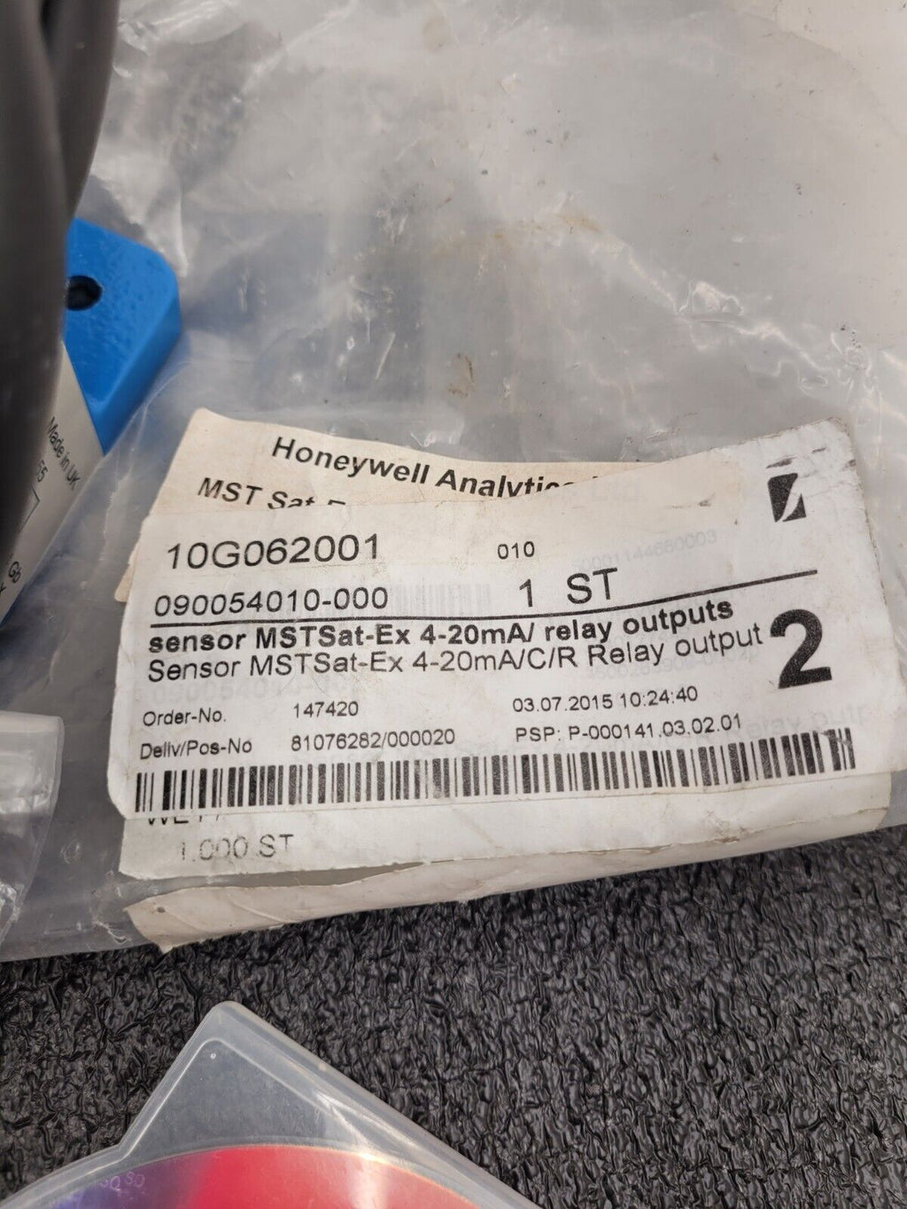 Honeywell Analytics MST Sat-EX 4-20mA/C/R 20202-0255 Gas Detection Unit, Tested