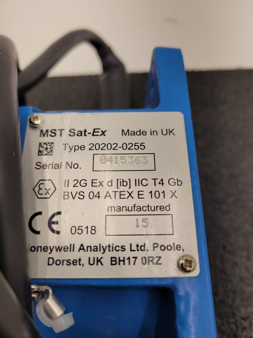 Honeywell Analytics MST Sat-EX 4-20mA/C/R 20202-0255 Gas Detection Unit, Tested