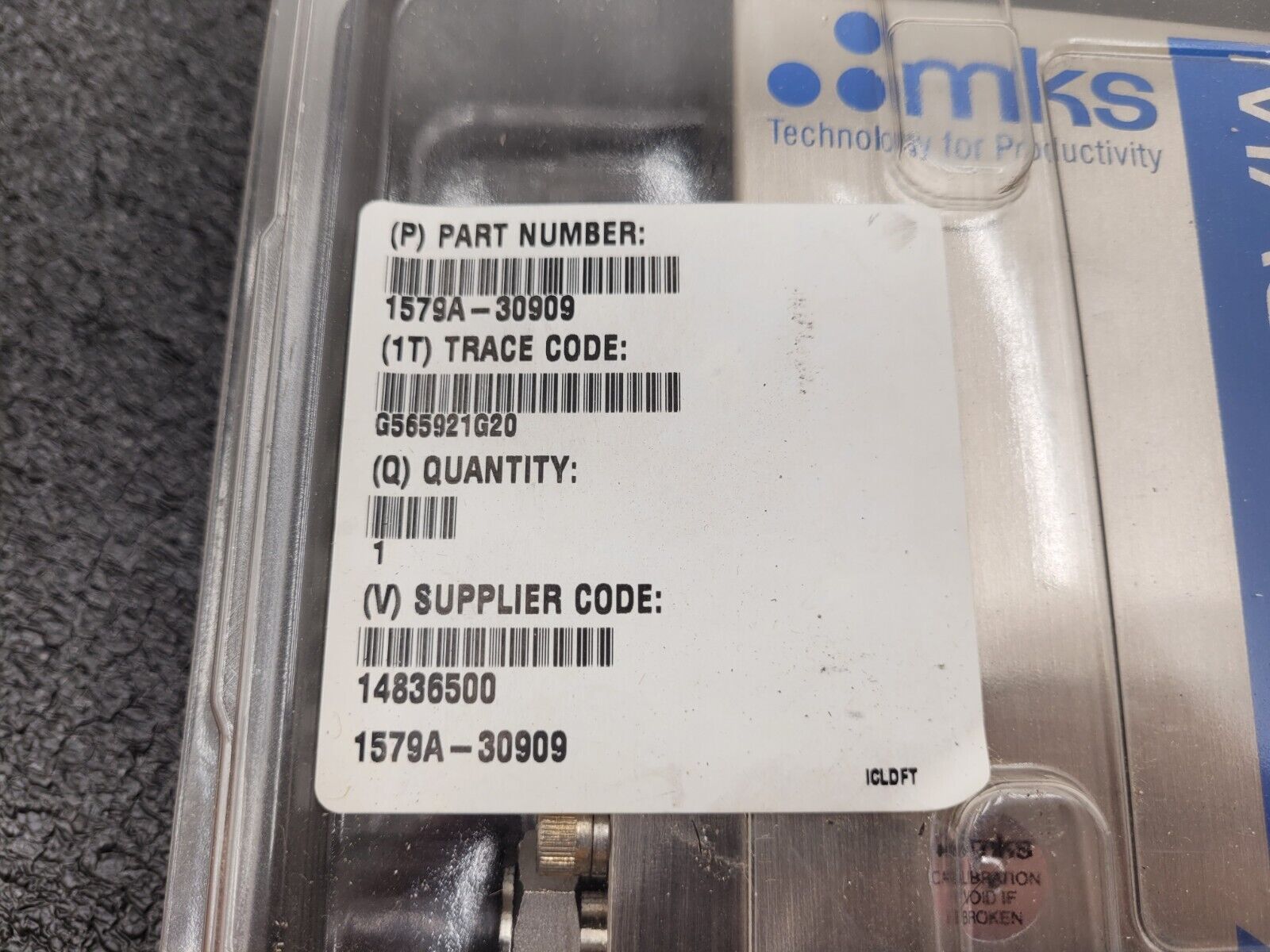 MKS 1579A-30909 Viton Seals Mass Flow Controller 100 slm 50% SiHCl3/H2 NOS