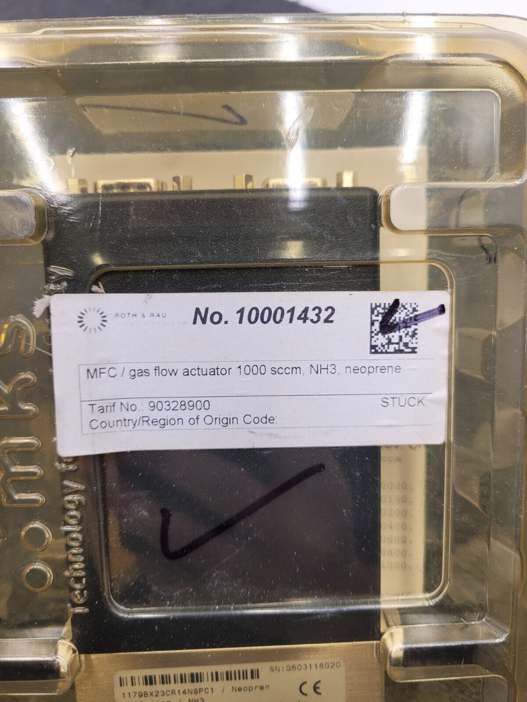 MKS 1179BX23CR14NSPC1 Mass-Flo Mass Flow Controller 1000SCCM NH3 NEW IN BOX
