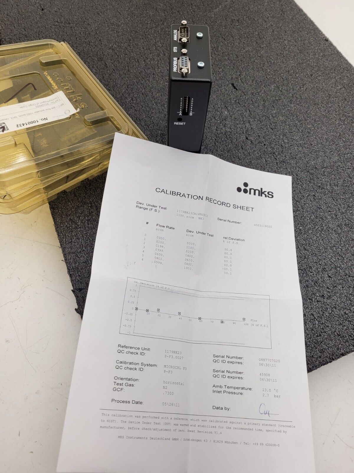 MKS 1179BX23CR14NSPC1 Mass-Flo Mass Flow Controller 1000SCCM NH3 NEW IN BOX