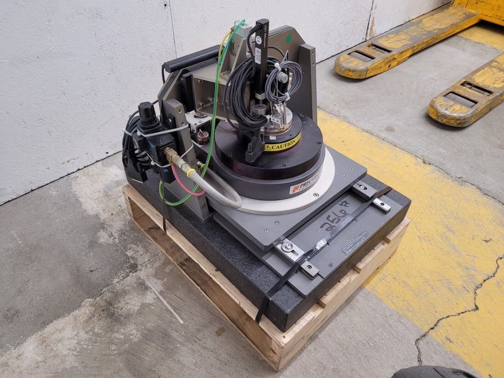 Precitech Air Bearing Spindle Sherline 4 Jaw Chuck Run Out Test Bed Granite Base