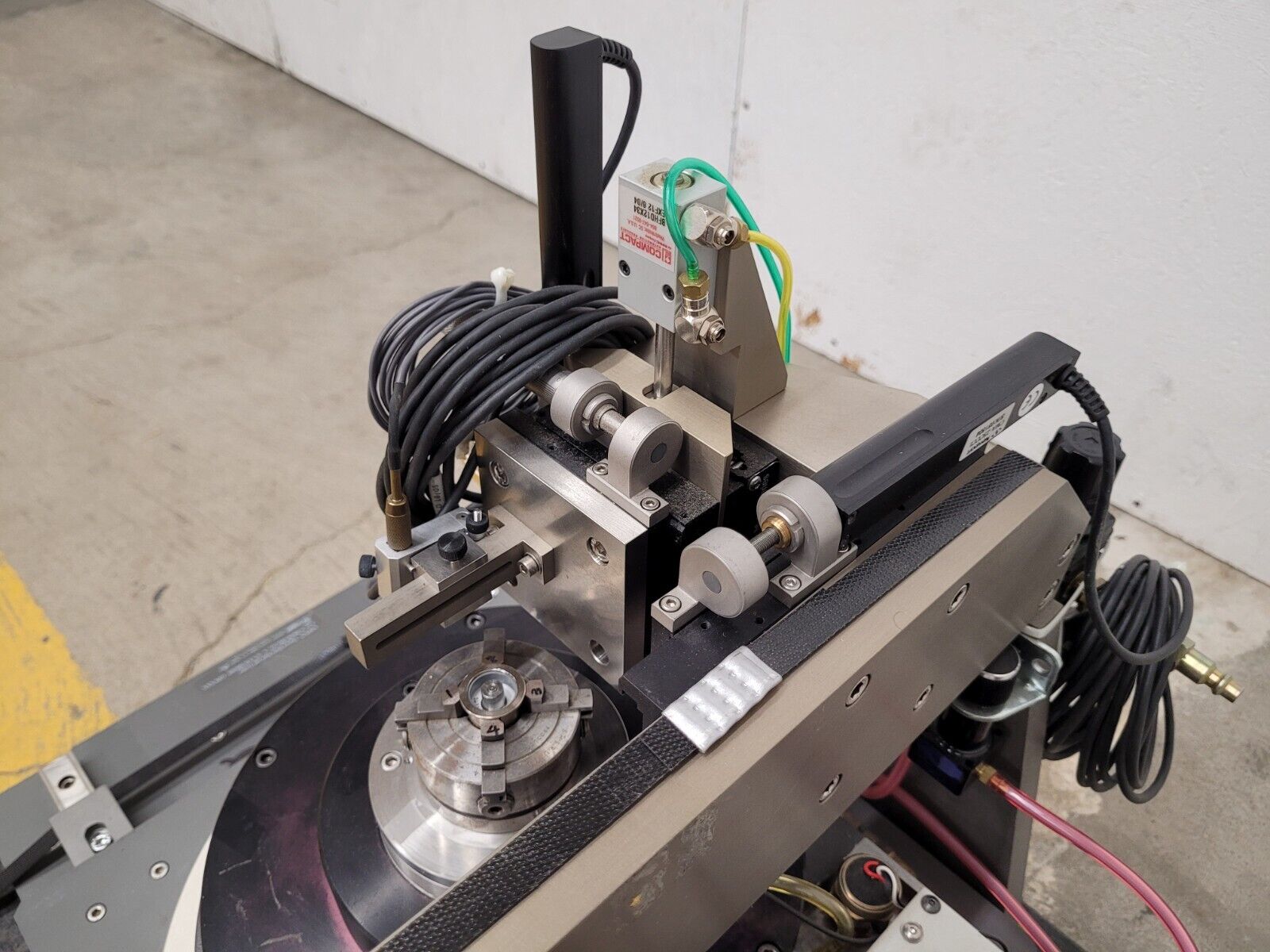 Precitech Air Bearing Spindle Sherline 4 Jaw Chuck Run Out Test Bed Granite Base