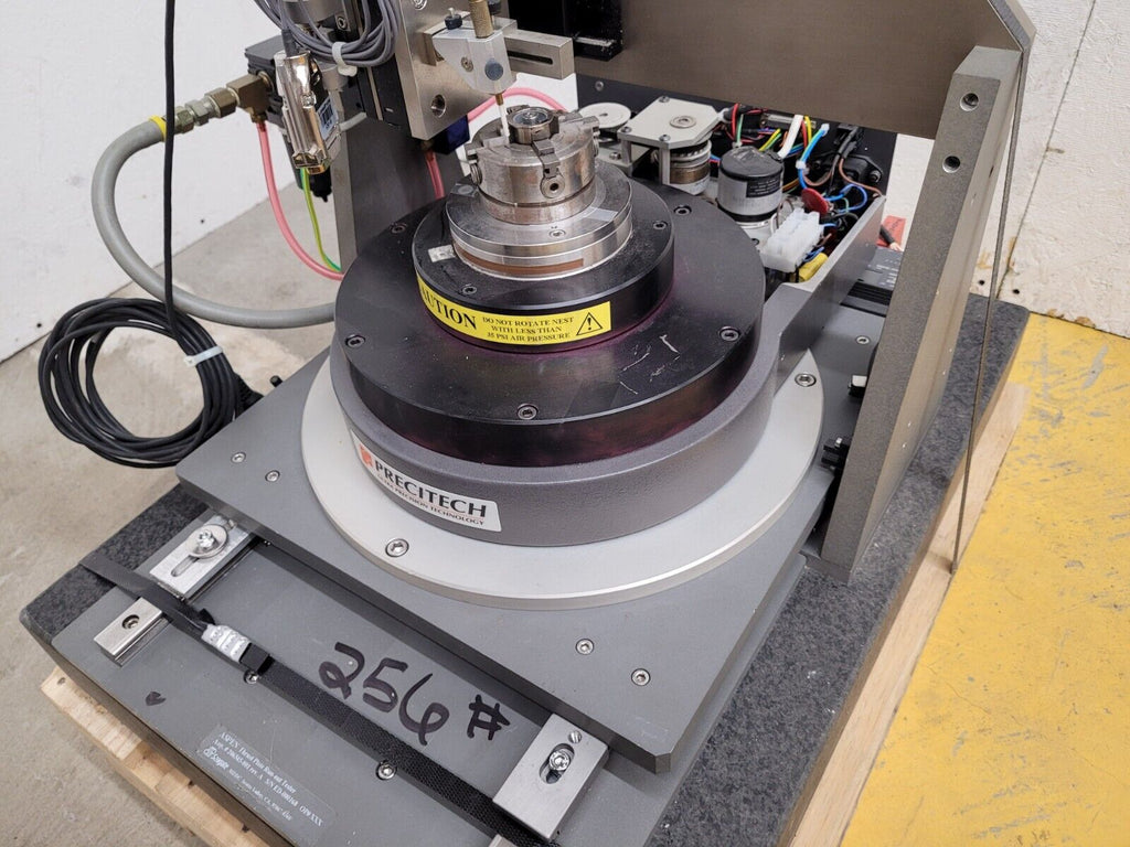 Precitech Air Bearing Spindle Sherline 4 Jaw Chuck Run Out Test Bed Granite Base