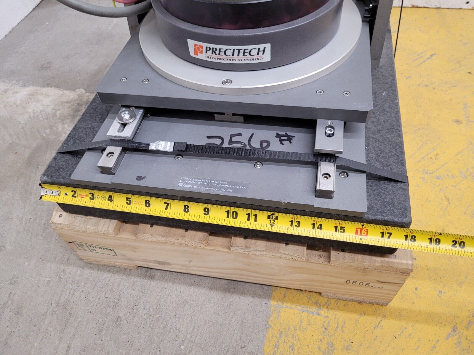 Precitech Air Bearing Spindle Sherline 4 Jaw Chuck Run Out Test Bed Granite Base