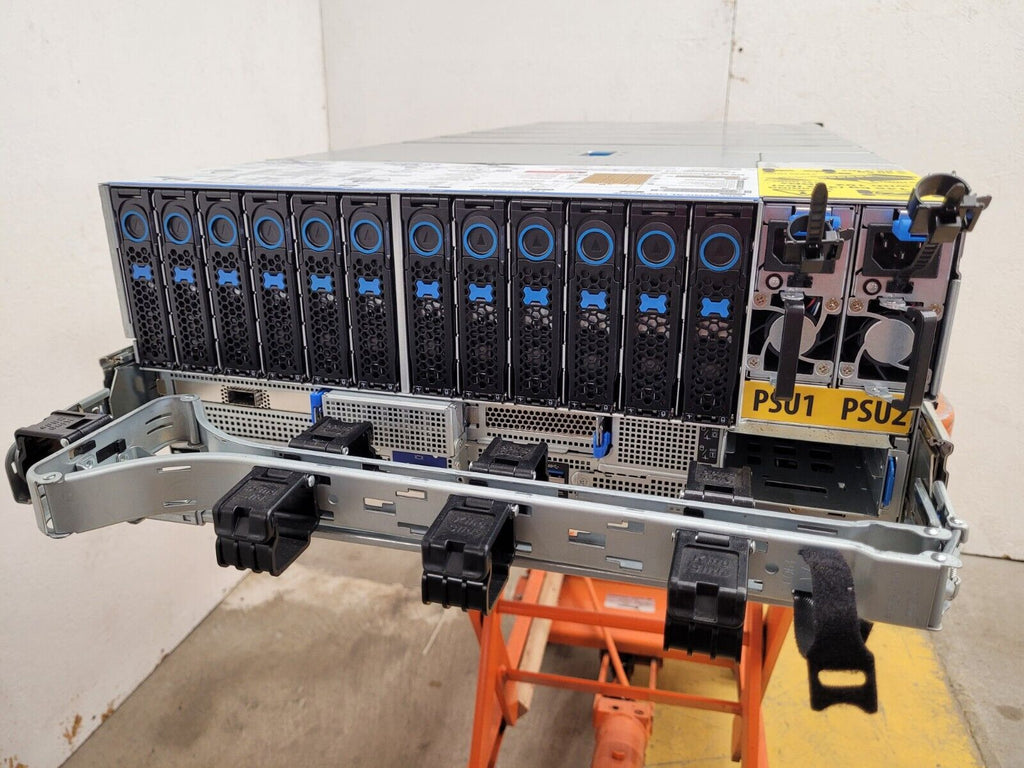 Quanta D51PL-4U 102 Disk HDD JBOD 240VAC Caddies, Rails, Cable Manager, Tested