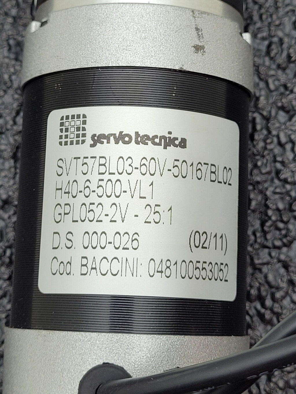 Servo Tecnica SVT57BL03-60V-50167BL02 Motor H40-6-0500VL-SC Encoder GPL052-2V