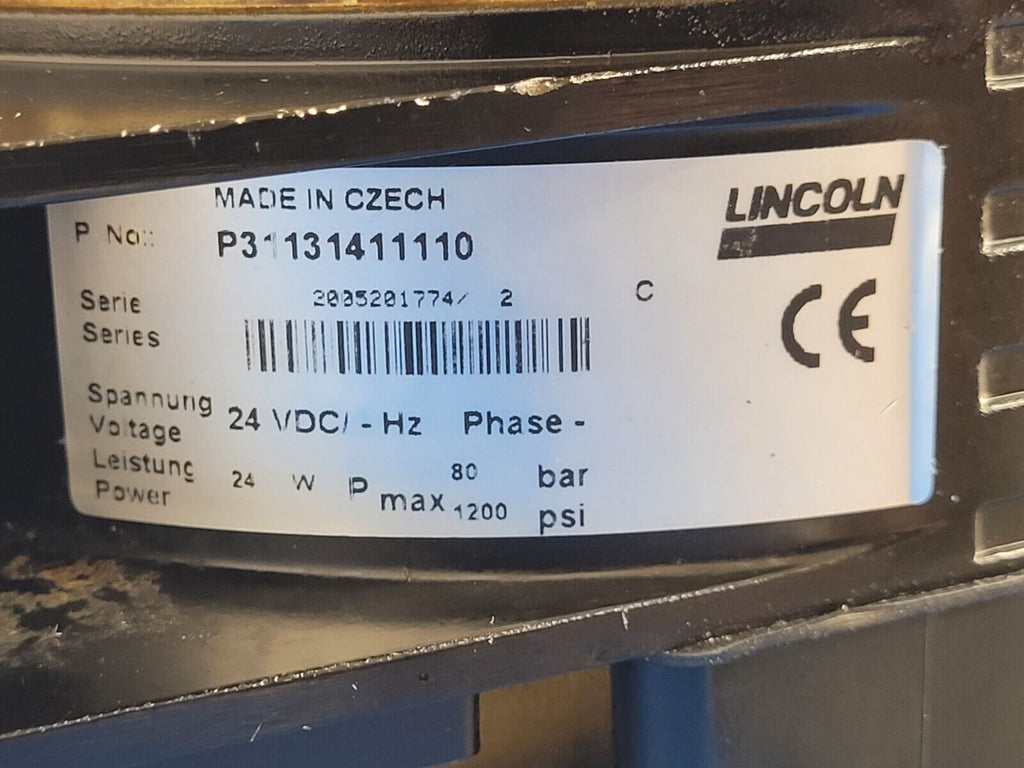 Lincoln Automatic Lubrication QuickLub Grease Pump P31131411110 24VDC 1200PSI