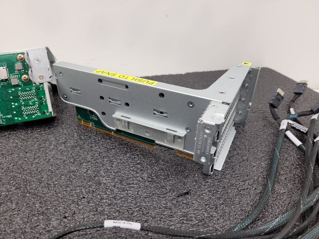 2x SuperMicro Riser Boards and 8x OCuLink Cables AOC-2UR6N4-i4XT and RSC-U2N4-6