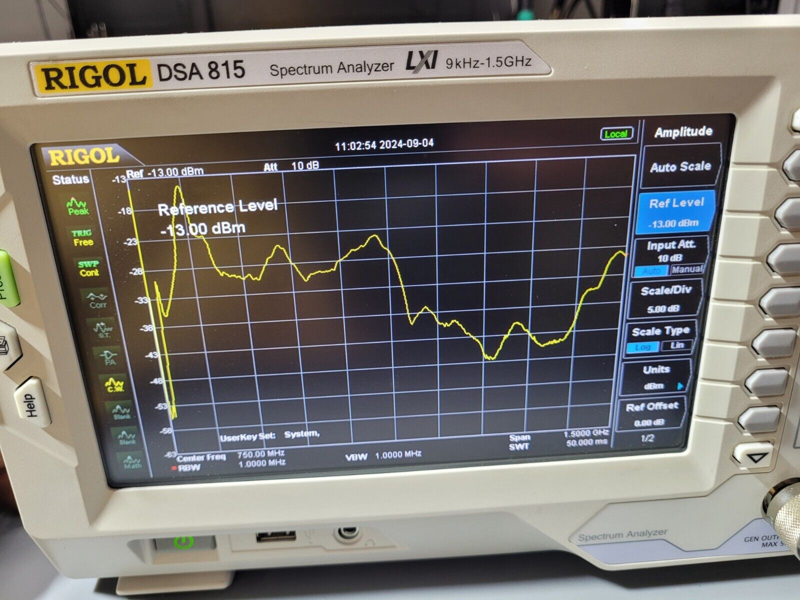 Rigol DSA815-TG Spectrum Analyzer Swept Spectrum Analyzer 9kHz-1.5GHz Tested
