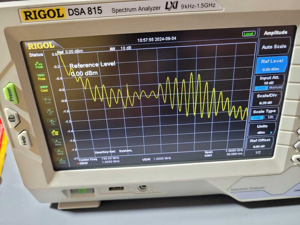 Rigol DSA815-TG Spectrum Analyzer Swept Spectrum Analyzer 9kHz-1.5GHz Tested